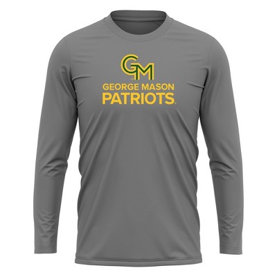 George Mason University Adult Sport Long Sleeve Shirt Primary Logo, Athletic Heather