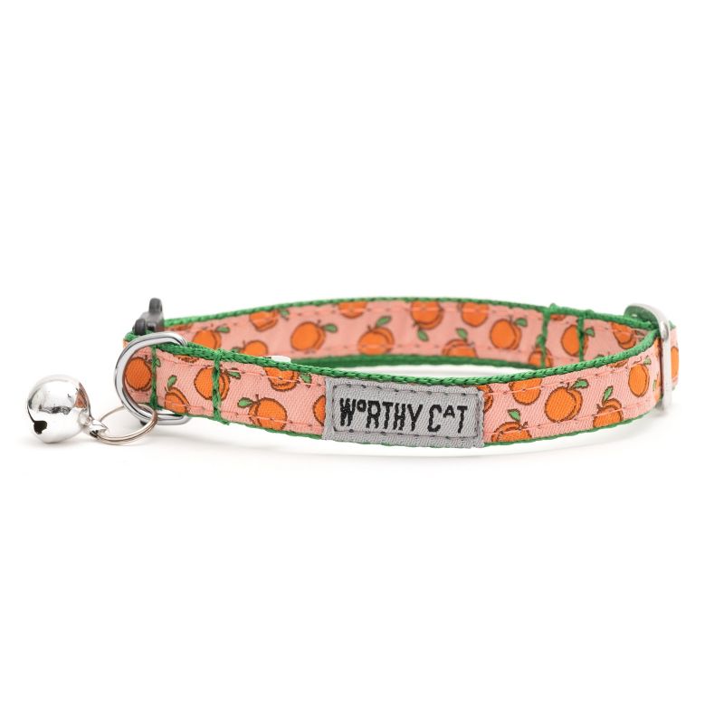 The Worthy Dog Peachy Keen Breakaway Adjustable Cat Collar, 1 of 4