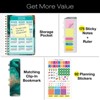 Global Printed Products Hardcover AY 2025-2026 Fashion Planner - 5.5"x8" (Teal Gold Marble) - 2 of 4