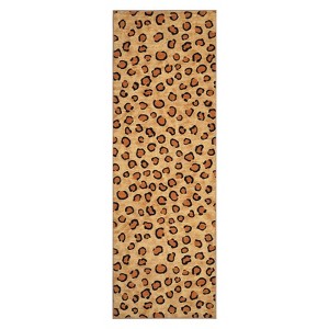 2x6 Runner Leopard Rug - Washable Animal Print Rug, Large Living Room Carpet, Soft Non-Slip Surface, Non-Shedding Brown Carpet, Ideal for Office - 1 of 4