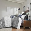 3Pcs Boho Style Cotton Comforter Set, Chenille Tufting Textile Botanic Print Bed Set, Farmhouse Style Bedding with Matching Shams - 3 of 4