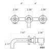 ChicFurnit Bathroom Sink Faucet Wall Mounted Design for Sleek Bathroom Sink, Gold, 13.77"*9.44"*3.14" - 3 of 4