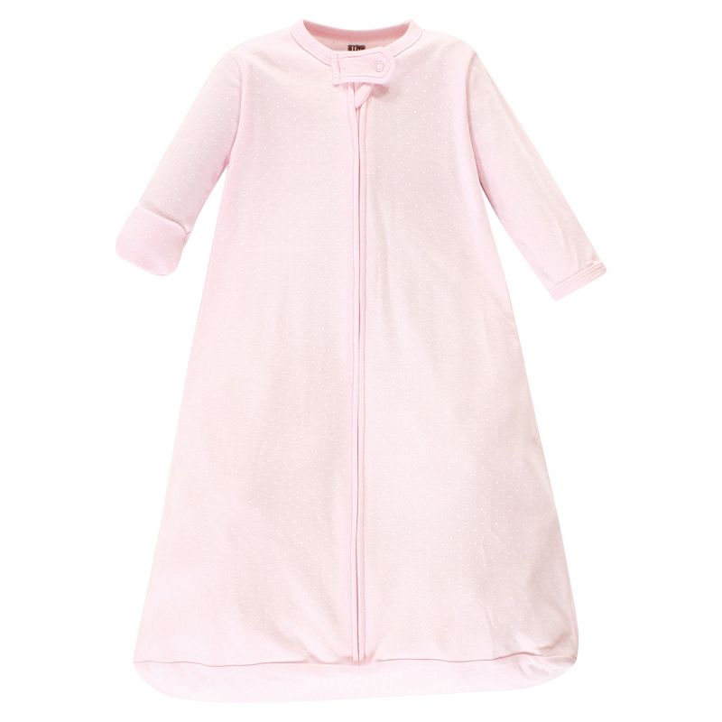Hudson Baby Infant Girl Cotton Long-Sleeve Wearable Sleeping Bag, Sack, Blanket, Basic Pink Floral, 3-9 Months, 4 of 5