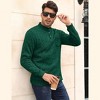 Men's Casual Henley Pullover Sweater Slim Fit Knitted Thermal Fleece Polo Sweatshirt - 4 of 4