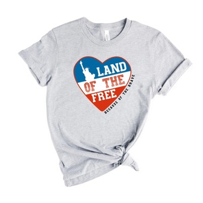 Simply Sage Market Women's Land Of The Free Heart Short Sleeve Graphic Tee