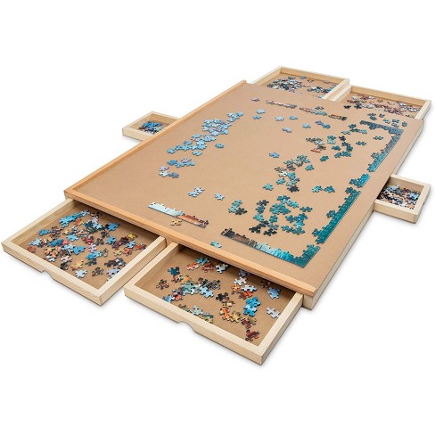 Skymall 27 X 35 Puzzle Board, Portable Table With 6 Drawers & Mat : Target