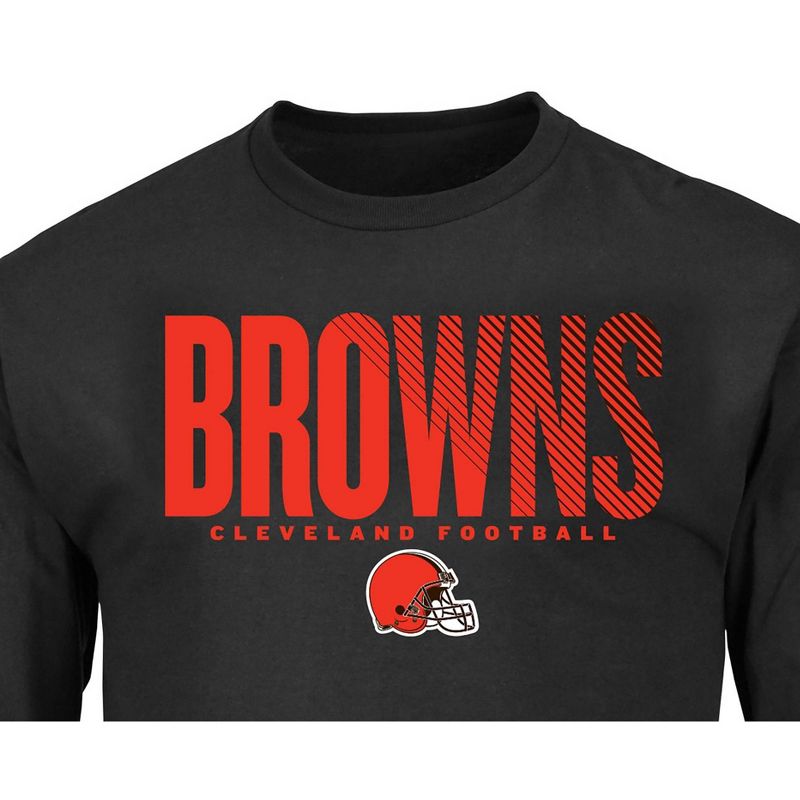 NFL Cleveland Browns Black Long Sleeve Core Big &#38; Tall T-Shirt, 3 of 4