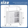 Dcolora Bathroom Storage Cabinet, Freestanding Bamboo Floor Cabinet - 3 of 4