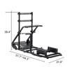 Angel Sar Enhanced Racing Simulator Cockpit, Universal Driving Seat Frame Compatible with Fanatec, Thrustmaster, Logitech & Moza Wheels - 3 of 4