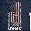 OUTSIDE THE WIRE Leatherneck for Life IWO JIMA Flag T-Shirt - 3 of 4