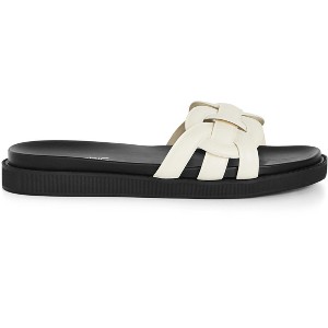 Women's Plus Size WIDE FIT Star Weave Slide - cream | CITY CHIC - 1 of 4