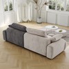 Sapphtopaz 86.6″ Large Sofa Couch with Suede Fabric Two-Tone Upholstered 3-Seater Sofa Bed Modern Loveseat Couches for Living Room,Bedroom - 4 of 4