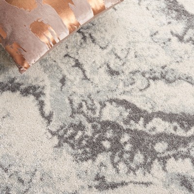 Ivory Elegance 63" Hand-Knotted Boho-Chic Synthetic Area Rug