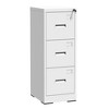 TIRAMISUBEST 3-Drawer Metal File Cabinet - Locking Vertical Storage for A4/Legal/Letter Files, Narrow Design,  Assembly Required - 4 of 4