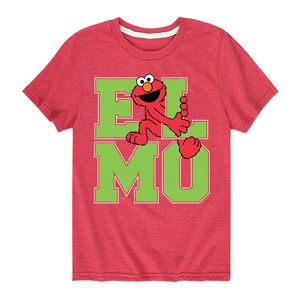 Boys' - Sesame Street - Elmo Collegiate Short Sleeve Graphic T-Shirt - 1 of 4