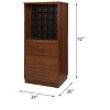 Gulches 25 Bottle Wine Cabinet, 3Drawers 21"x13"x5"H, Wooden Construction with Metal Glides, Free Standing - 2 of 4
