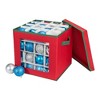 Northlight 12" Red Christmas Ornament Storage Bag with Removable Dividers - 2 of 4