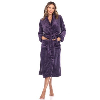 Women's Super Soft and Cozy Lounge Robe  - White Mark