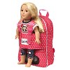 Badger Basket Doll Travel Backpack with Plush Friend Compartment - Star Pattern - image 4 of 4