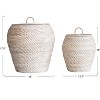 Decorative Hand-Woven Rattan Storage Baskets with Lids, Set of 2 - 2 of 4