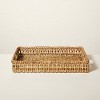 Natural Woven Rectangular Tray with Handles - Hearth & Hand™ with Magnolia: Artisanal, Farmhouse Style, Indoor/Outdoor Use - 3 of 4