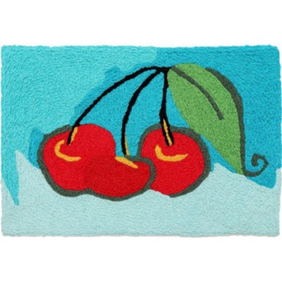 Jellybean Luscious Cherries 20"x30" Accent Mat – Vibrant & Washable Doormat for Indoor/Outdoor Use