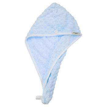 Unique Bargains Cloud Grid Shape Hair Drying Towel Wrap Dry Cap 1 Pc