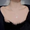 Chery Life Cross Pendant Necklace - Delicate Chain Collarbone Jewelry for Women & Men - 3 of 4
