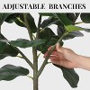 Artificial Fiddle Leaf Fig Tree, 63 Inch Faux Ficus Lyrata Plant with 62 Fiddle Leaves, Fake Floor Plant in Pot for Indoor Outdoor Living Room - 3 of 4