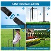 10FT Outdoor String Light Poles (8-Pack) – Heavy Duty Metal Hanging Poles for Patio, Garden & Backyard - 3 of 4
