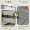 Vipbear 6-drawer dual vanity with power socket and LED lights, spacious storage cabinet with top storage, charging dock - 4 of 4
