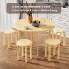 Rbied 100% Solid Wood Stackable Stools Set of 4, 18-inch Stacking Stools Nesting Tables, Sturdy and Durable, Top Stackable Round Side Table - 2 of 4