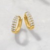 Ross-Simons 0.33 ct. t.w. Diamond Huggie Hoop Earrings in 14kt Yellow Gold - 3 of 4