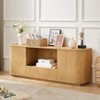Sapphtopaz 64" Wooden Wavy TV Stand for TVs Up to 70" with Drawer and Rack, 2 Storage Cabinets with Vertical Stripe for Living Room, Entryway - 2 of 4