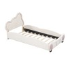 Whisen Velvet Platform Bed with Bear-Shaped Headboard and Bed-End Storage Pocket - image 3 of 4