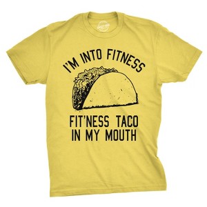 Mens Fitness Taco Funny T Shirt Humorous Gym Graphic Novelty Sarcastic Tee Guys - Crazy Dog Men's T Shirt - 1 of 4