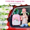 Infans 2PC Kids Carry On Luggage Set 12" Backpack and 16" Rolling Suitcase for Travel - 3 of 4