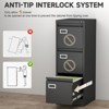 ORRD 3 Drawer Vertical Metal File Cabinet (with Lock) - Home Office Organizer, Fits Letter/A4/Legal - 3 of 4