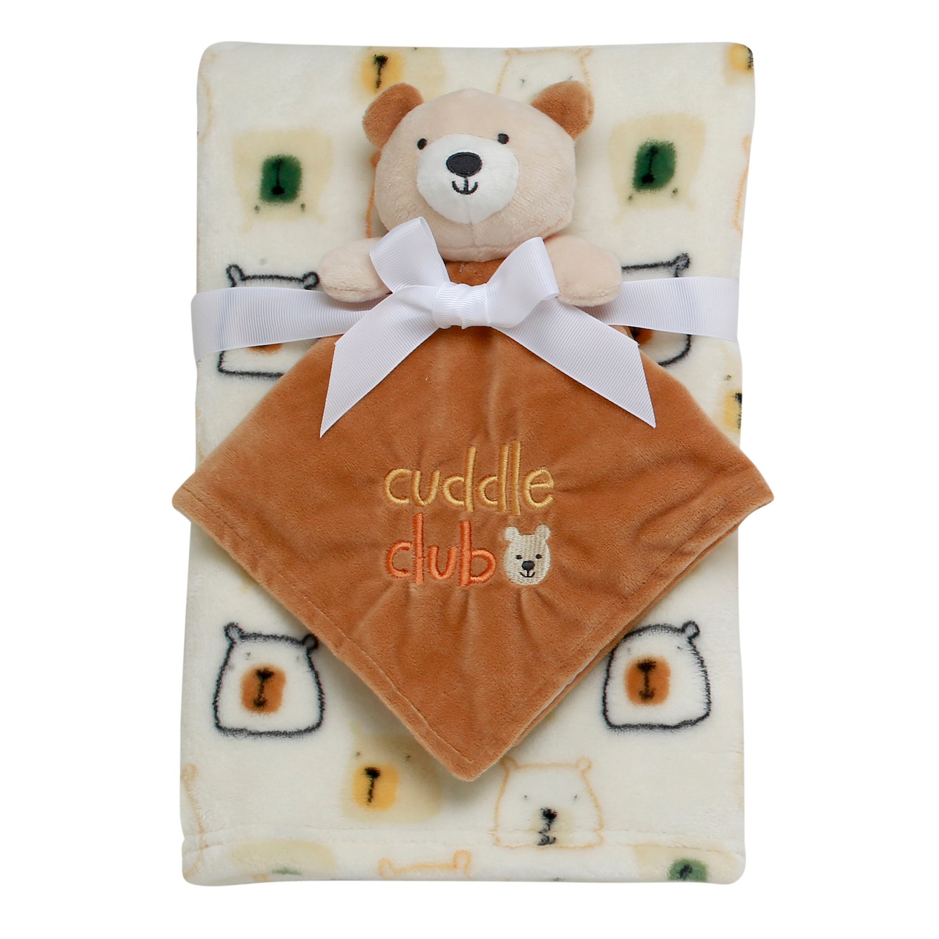 Baby Starters 2-Piece Snuggle Buddy and Baby Blanket Set, Cuddle Club
