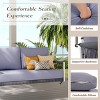 2-Person Outdoor Porch Swing Sofa, Woven Rope Patio Swing Couch with Soft Cushions for Balcony or Courtyard – Cuddlewood - 3 of 4