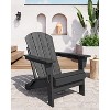 Folding Adirondack Chair - HDPE Outdoor All-Weather Fire Pit Chairs, Ergonomic Extended Backrest for Patio, Garden Pool, Backyard - 2 of 4