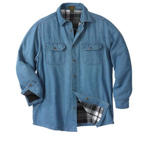 Boulder Creek by KingSize Men's Big & Tall Flannel-Lined Twill Shirt Jacket - 1 of 4