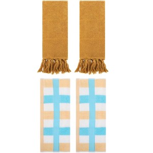 REGALWOVEN 4 Pcs Cotton Bathroom Hand Towels for Home Decoration - 1 of 4