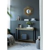 Wooakway 27"H Iron Accent Mirror Floral Wall Mirror Novelty Bathroom/Vanity Mirror Gold - 3 of 4