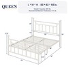 Allewie 14 Inch Metal Platform Bed Frame with Victorian Vintage Headboard and Footboard / Mattress Foundation / Under Bed Storage / No Box Spring Needed / Easy Assembly / Noise-Free - 2 of 4