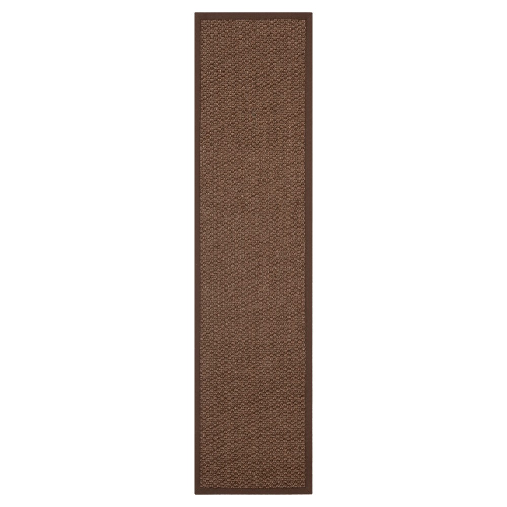 2'x8' Runner Carson Natural Fiber Chocolate - Safavieh
