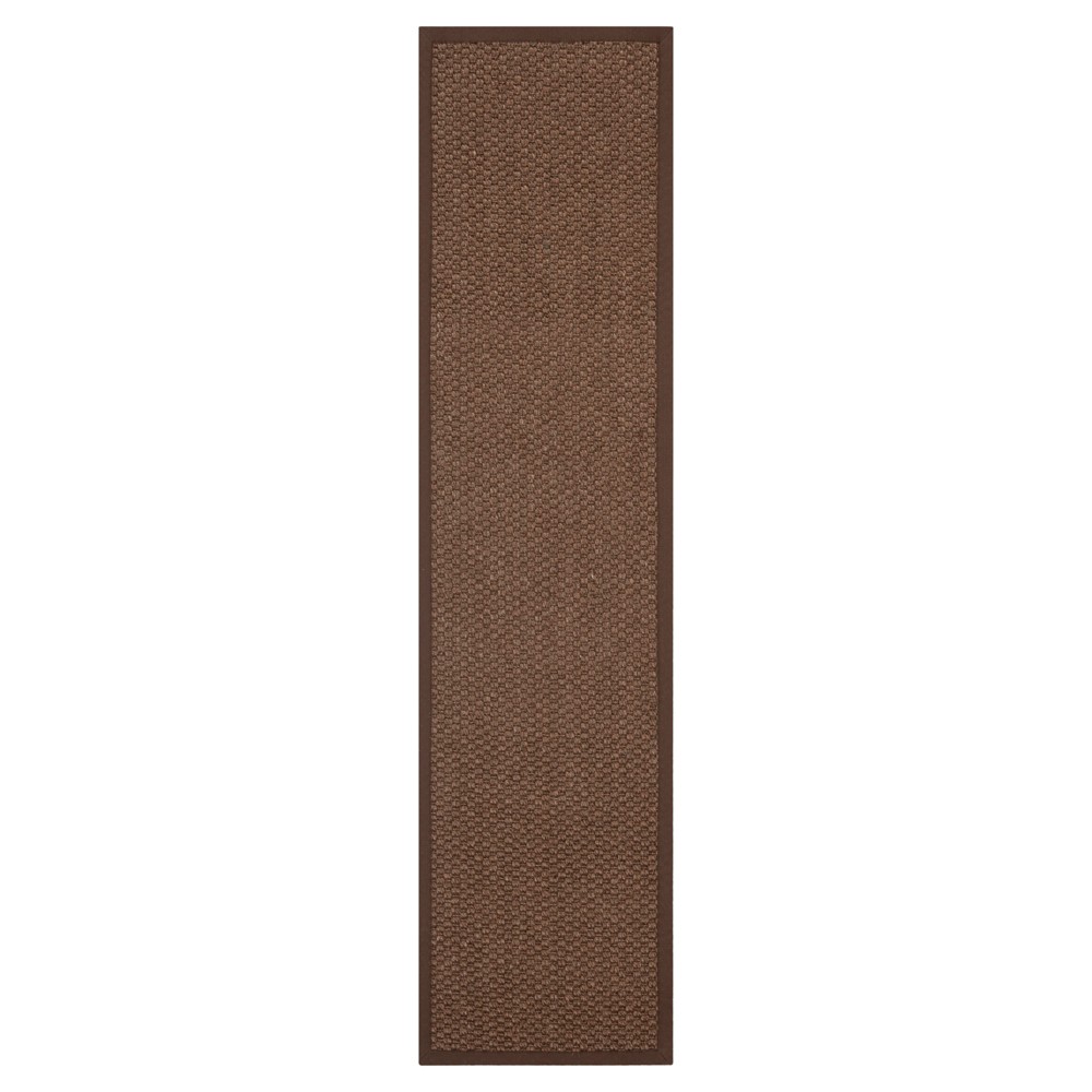 2'x8' Runner Carson Natural Fiber Chocolate - Safavieh