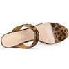 Allegra K Women's Dual Clear Strap Block Heels Slides Sandals - 4 of 4