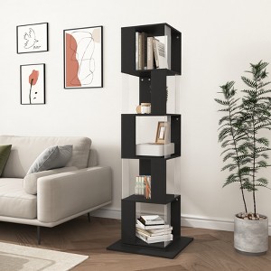 5/6 Tier Rotating Bookshelf, 360° Revolving Bookcase, Floor-Standing Storage Display Rack Used in Bedrooms Living Rooms Study Office - 1 of 4