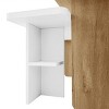 GlasFlength Coffee Tables Two Nesting Coffee Tables Rectangle Coffee Table Open Storage Shelf Table for Living Room, White, 47.2"*27.2"*20.5" - 4 of 4